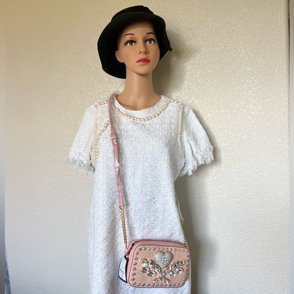 MCM SOARING HEART SWAROVZKI CAMERA BAG  in SNAKESKIN - Picture 11 of 16